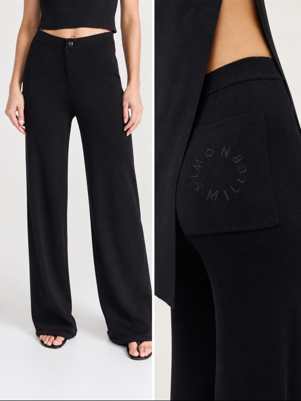Simon Miller Trouser Pants Jabber Knit in Black